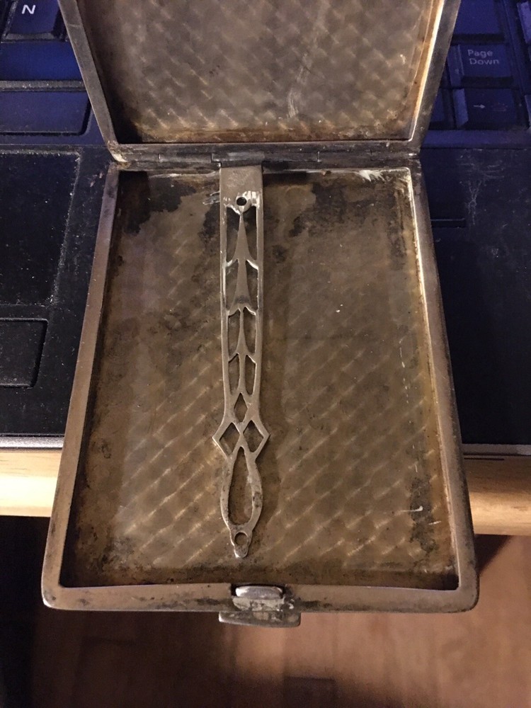 antique sterling silver cigarette case