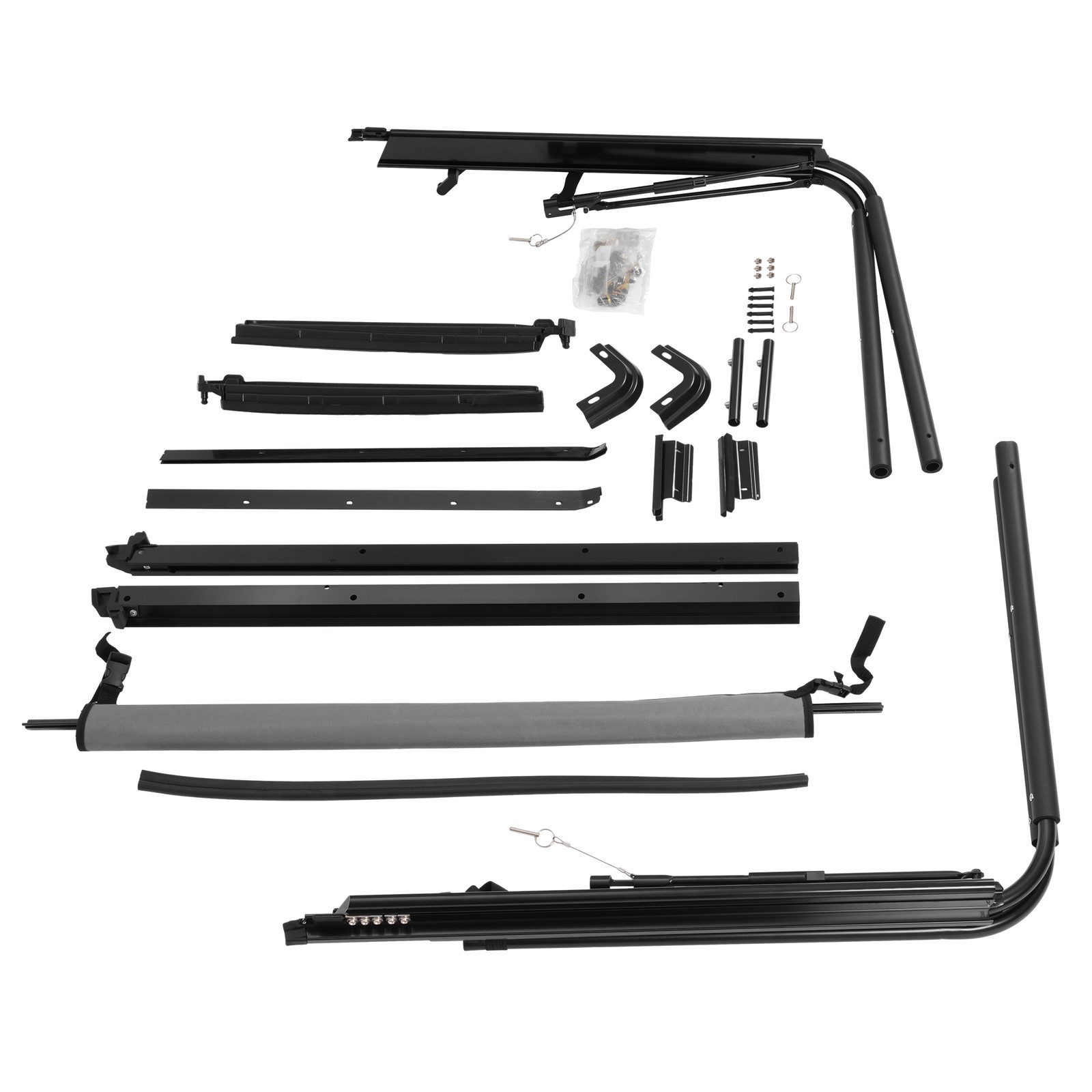 Complete Soft Top Hardware Frame Bow Kit For 1987-1995 Jeep Wrangler YJ