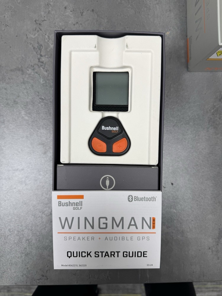 Bushnell Wingman View GPS Golf Speaker with Viewable LCD Screen, Open Box