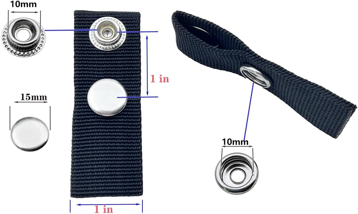 Boat Cover Snap Extender -Brass Heavy Duty snap - Extension Size, 1" - Built in