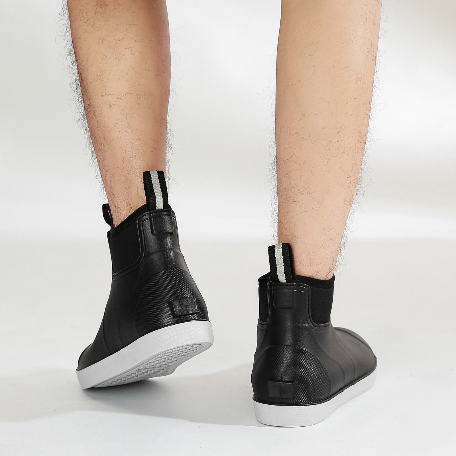 Men's Fishing Deck Boots Waterproof Non-Slip Rubber Rain Boots Outdoor Farm Work