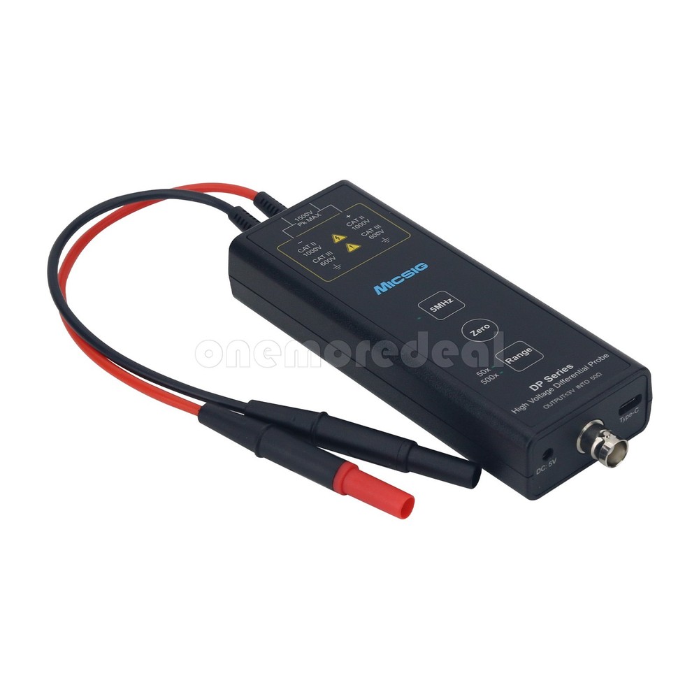 Micsig High-Voltage Differential Probe Dual Range Selection Oscilloscope Probe