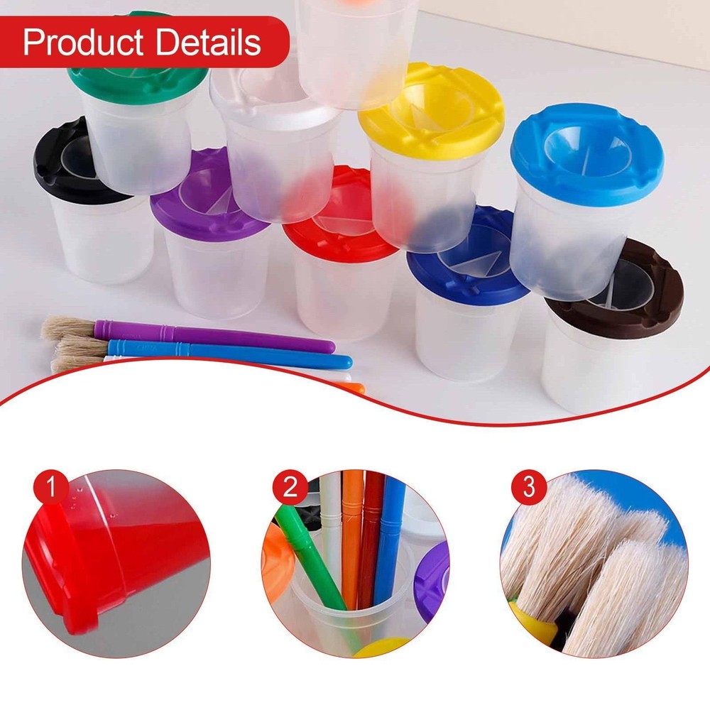 Paint Cups Clear Creative Paint Water Cups for Classroom Drawing DIY Project
