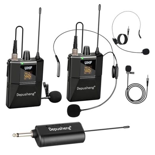 UHF Wireless Microphone Headset System -Wireless Headset Mic System, Q6MIC2