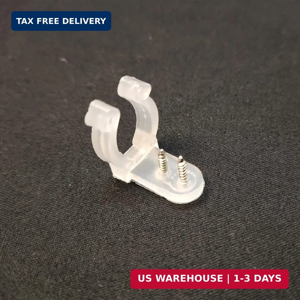 LED Light Rope Brackets Two-Wire Three-Wire Round Fixing Clips 50pcs Clear PVC B