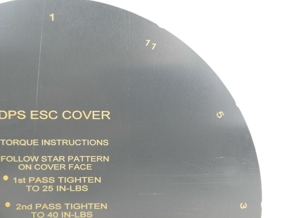 SPM Technology 30832 ESC Electrostatic Chuck Service Cover DPS New Surplus