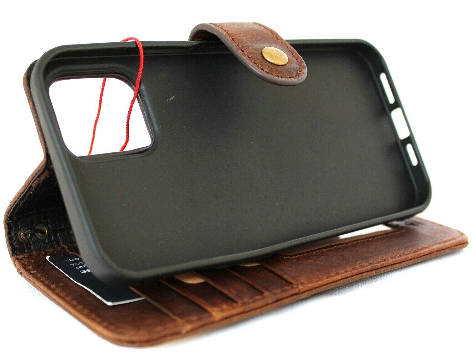 Genuine Leather case for Iphone 15 14 13 12 11 Pro Max Wallet Book Cards Xs XR