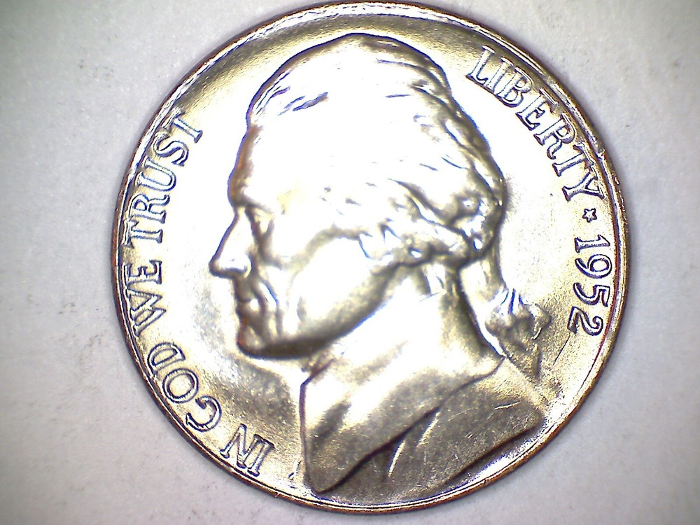 1952 S Jefferson Nickel Gem Bu Uncirculated