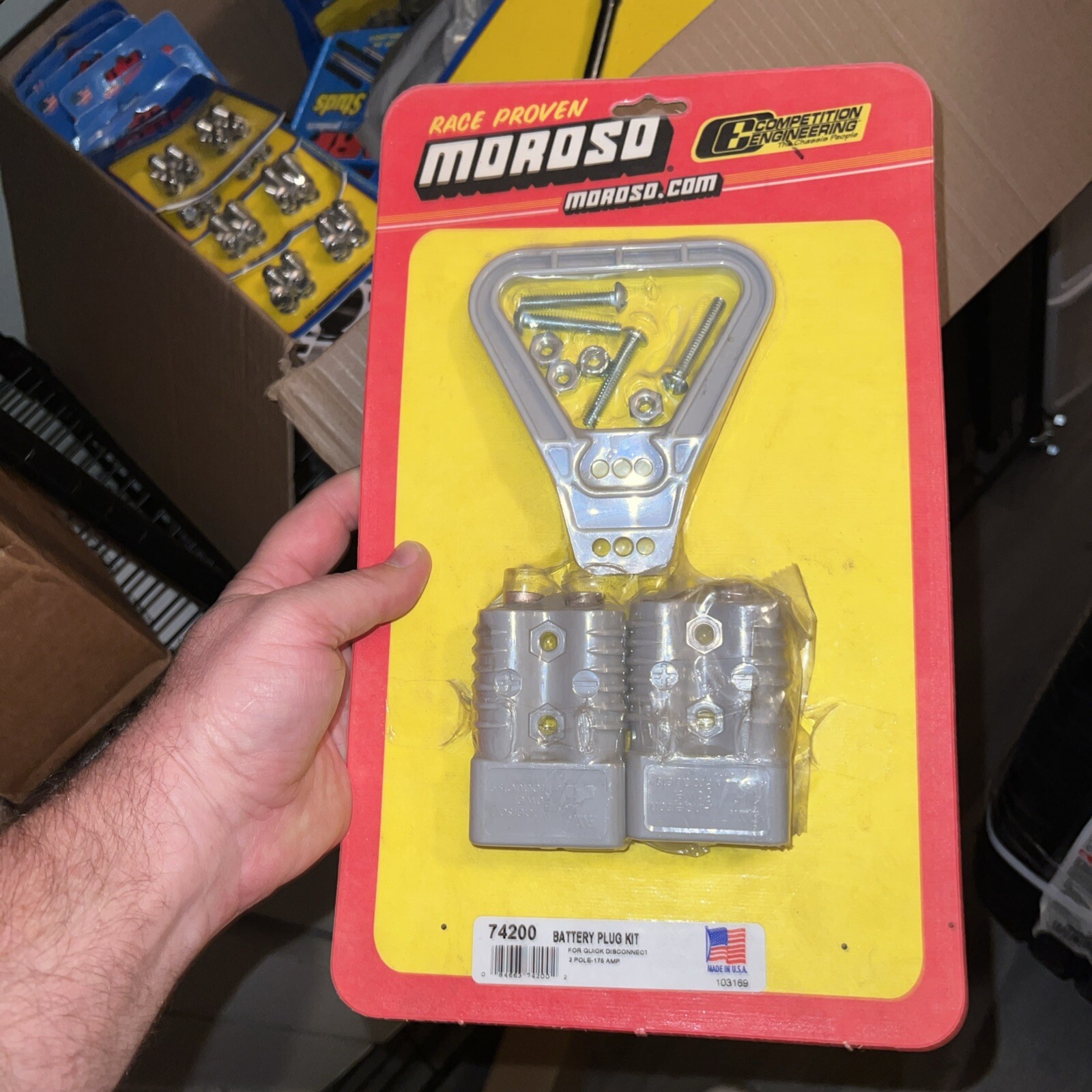 74200 Moroso Battery Quick-Connect Plug, Blue, Polycarbonate, Set