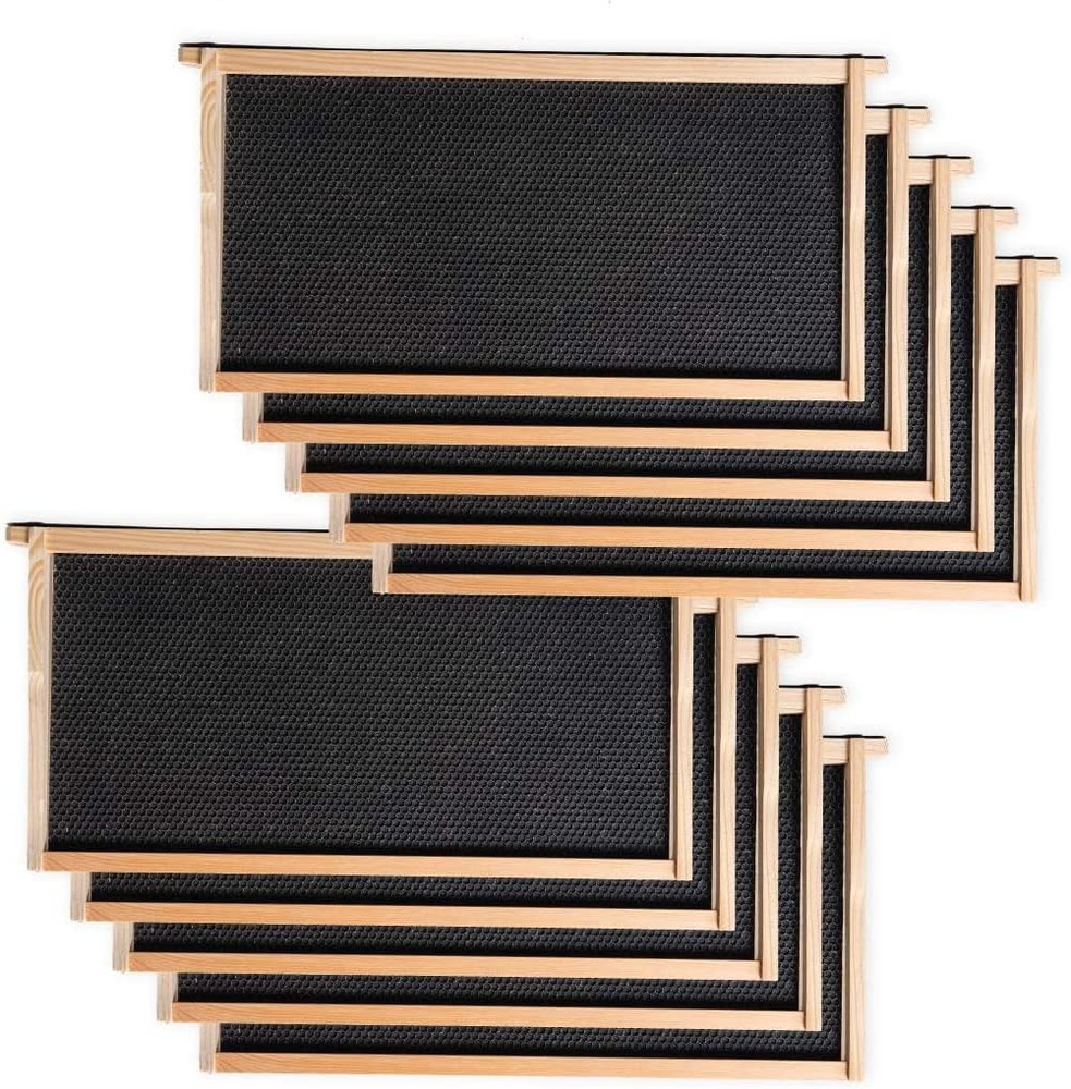 Beecastle Heavy Wax Coated Unassembled Langstroth Deep/Brood Box with Frames and