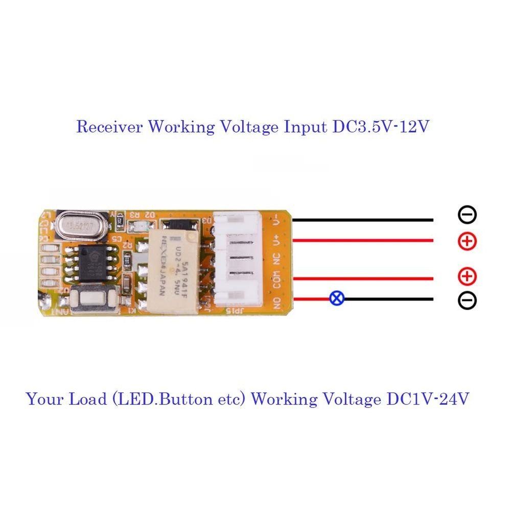 DC 5V 6V 9V 12V Wireless Control Switch 433mhz Remote Relay Latching Switch, ...