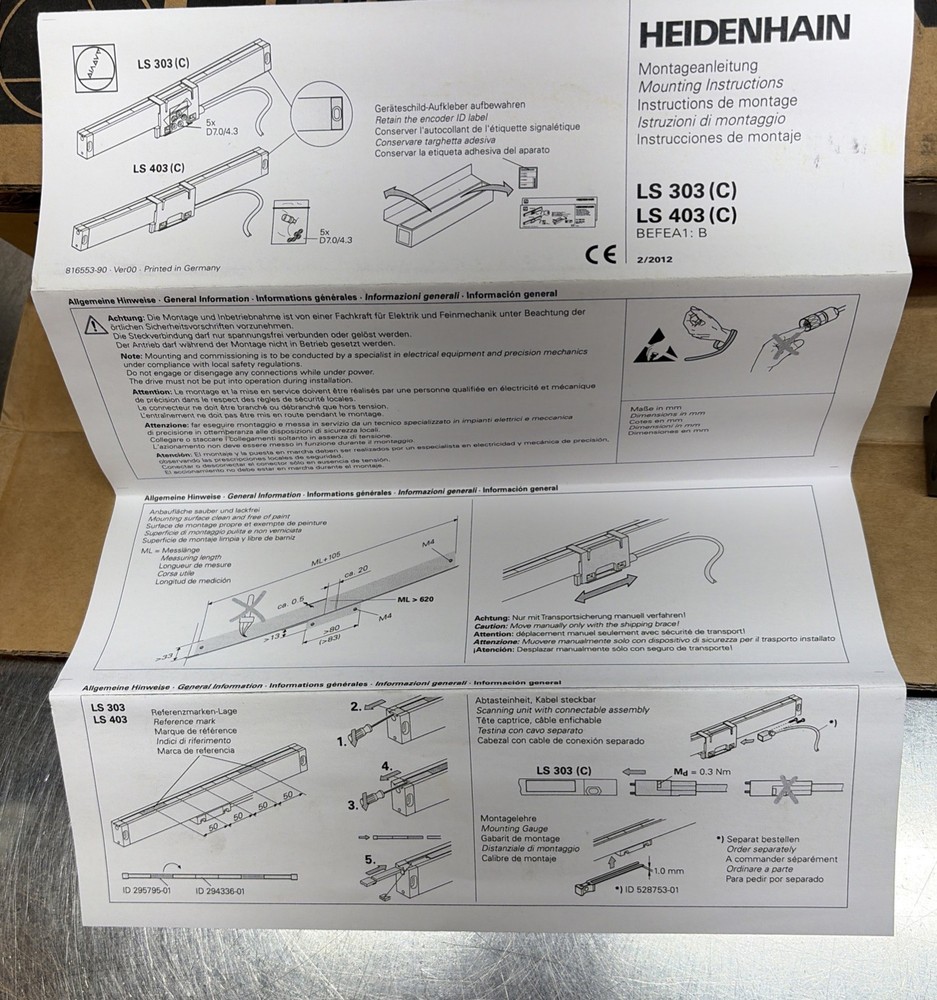 HEIDENHAIN LS 403 LINEAR ENCODER