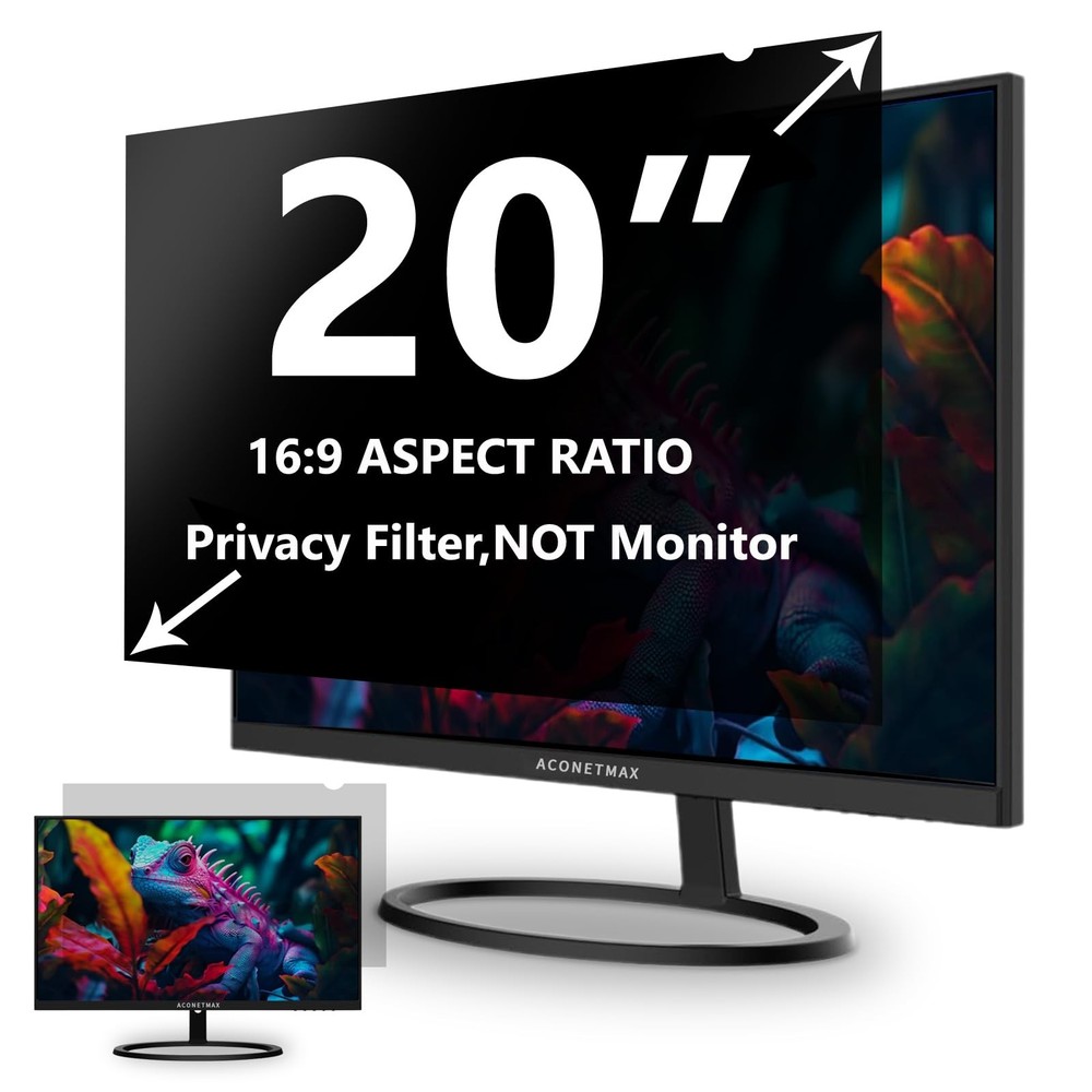20 Inch 169 Computer Privacy Screen Filter Shield Anti Glare Blue Light PC