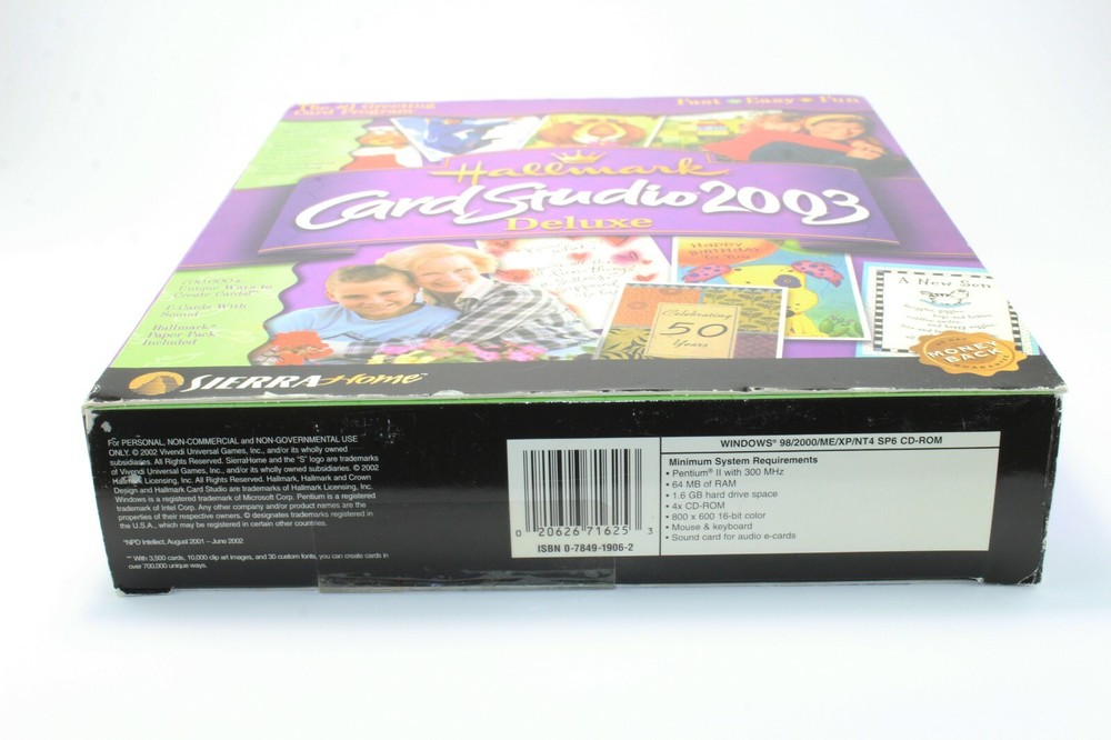Hallmark Card Studio Deluxe 2003 Windows 98 XP Software
