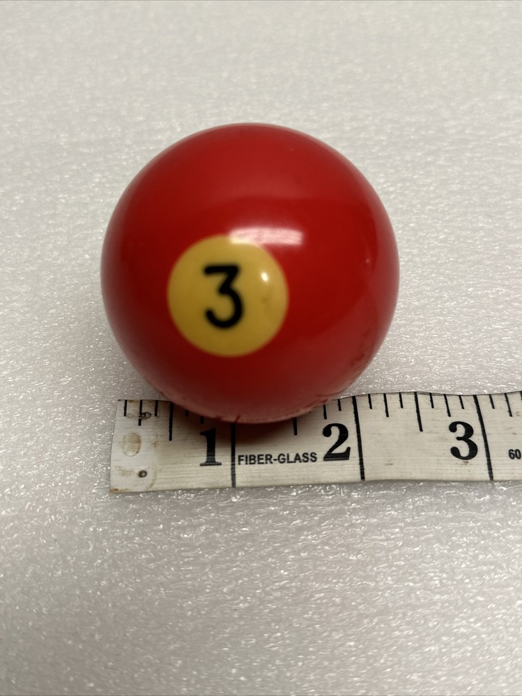Vtg Billiard Ball Pool Snooker # 3 Red Solid Replacement Aprox. 2 1/4"