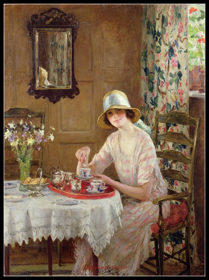 Afternoon Tea - DIY Chart Counted Cross Stitch Patterns Needlework Embroidery