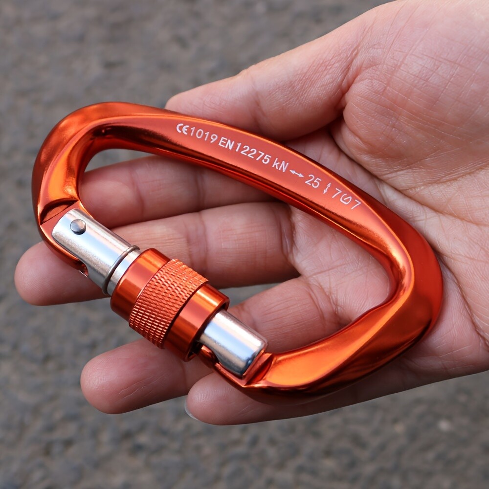 4 Pcs-25KN Aluminum Locking Carabiner Clips Rock Climbing Spring Snap Hooks Lot