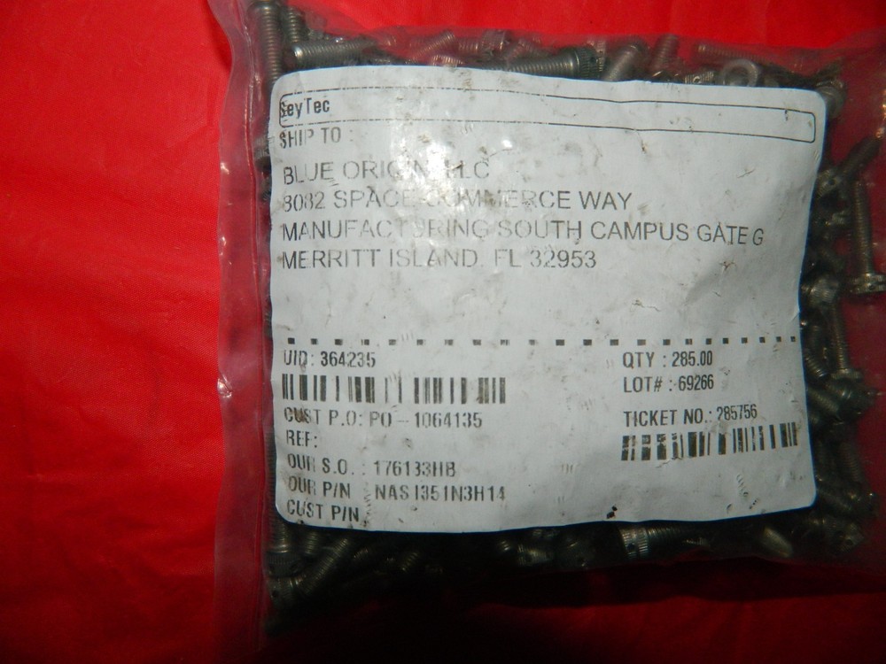 Blue Origin Hardware Freight Salvage