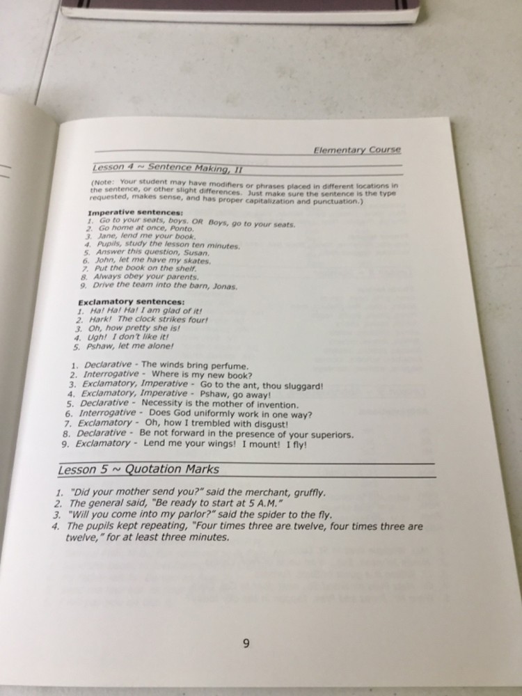 Student Workbook for Harvey’s Elementary Grammar 1&2. New, TPB