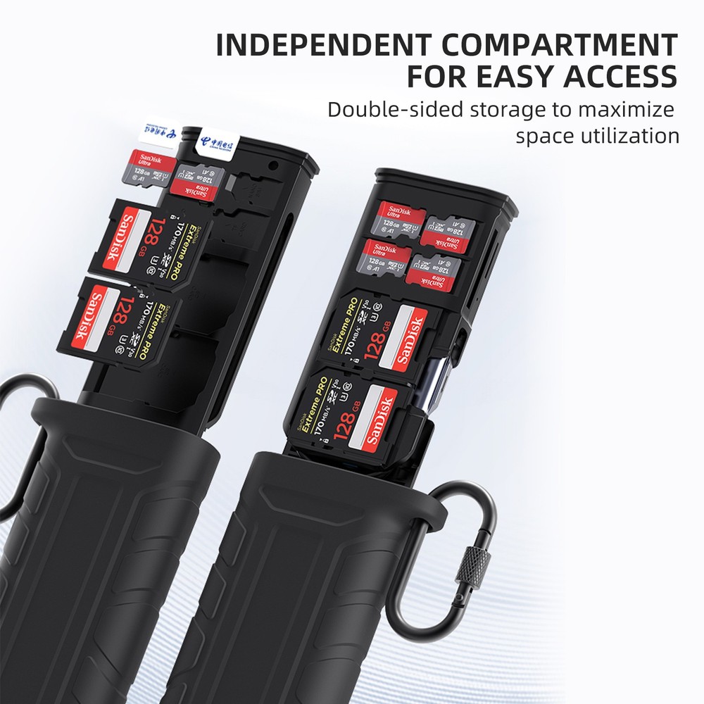 Silicone USB 3.1 High Speed Flash Memory Card Reader Case for SD TF Memory Cards