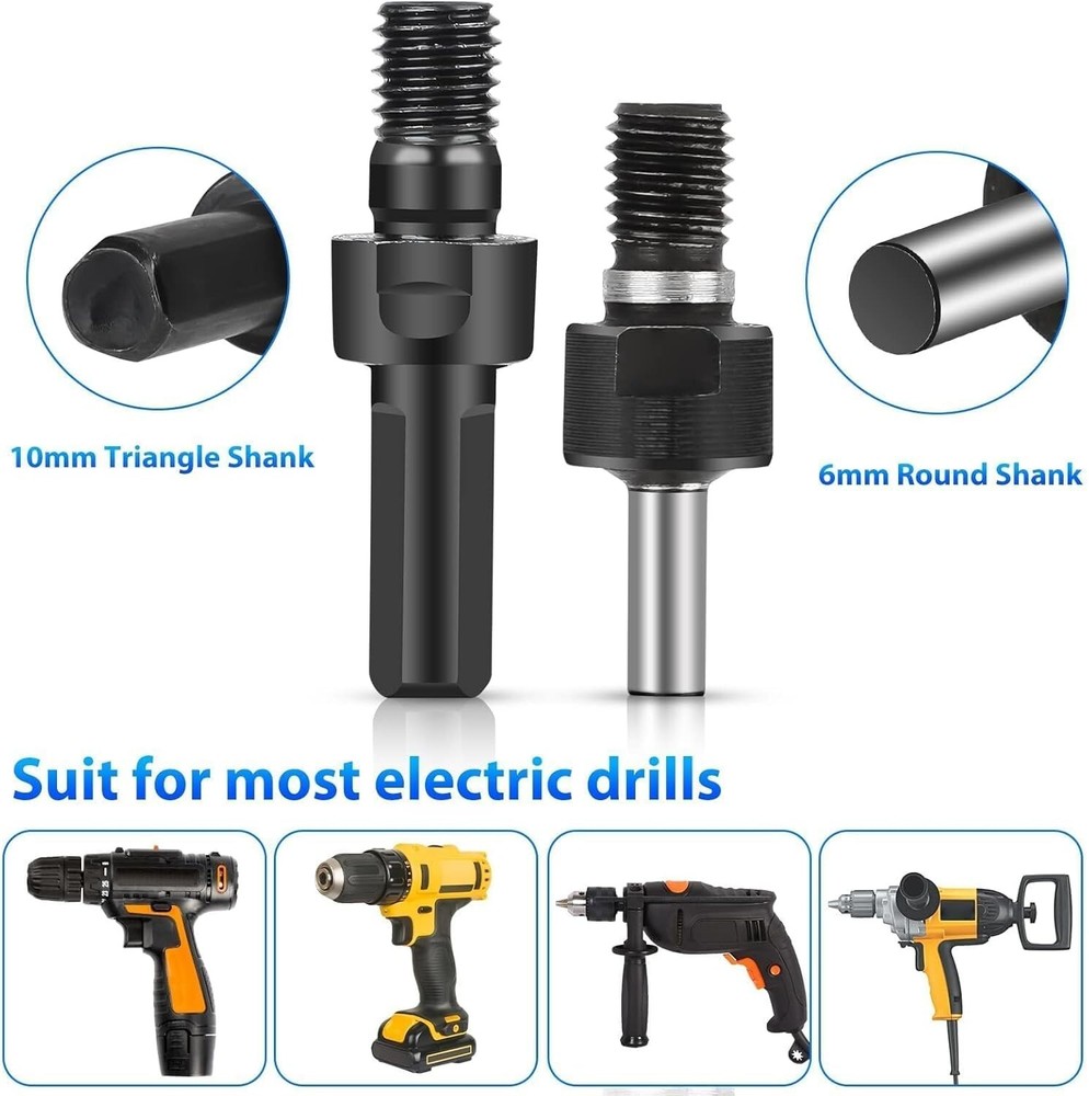 Angle Grinder Electric Drill Conversion Kit Flange Nuts w/ Connecting Rod Wrench