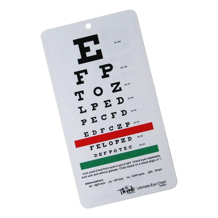Pocket Eye Chart Rosenbaum/Snellen