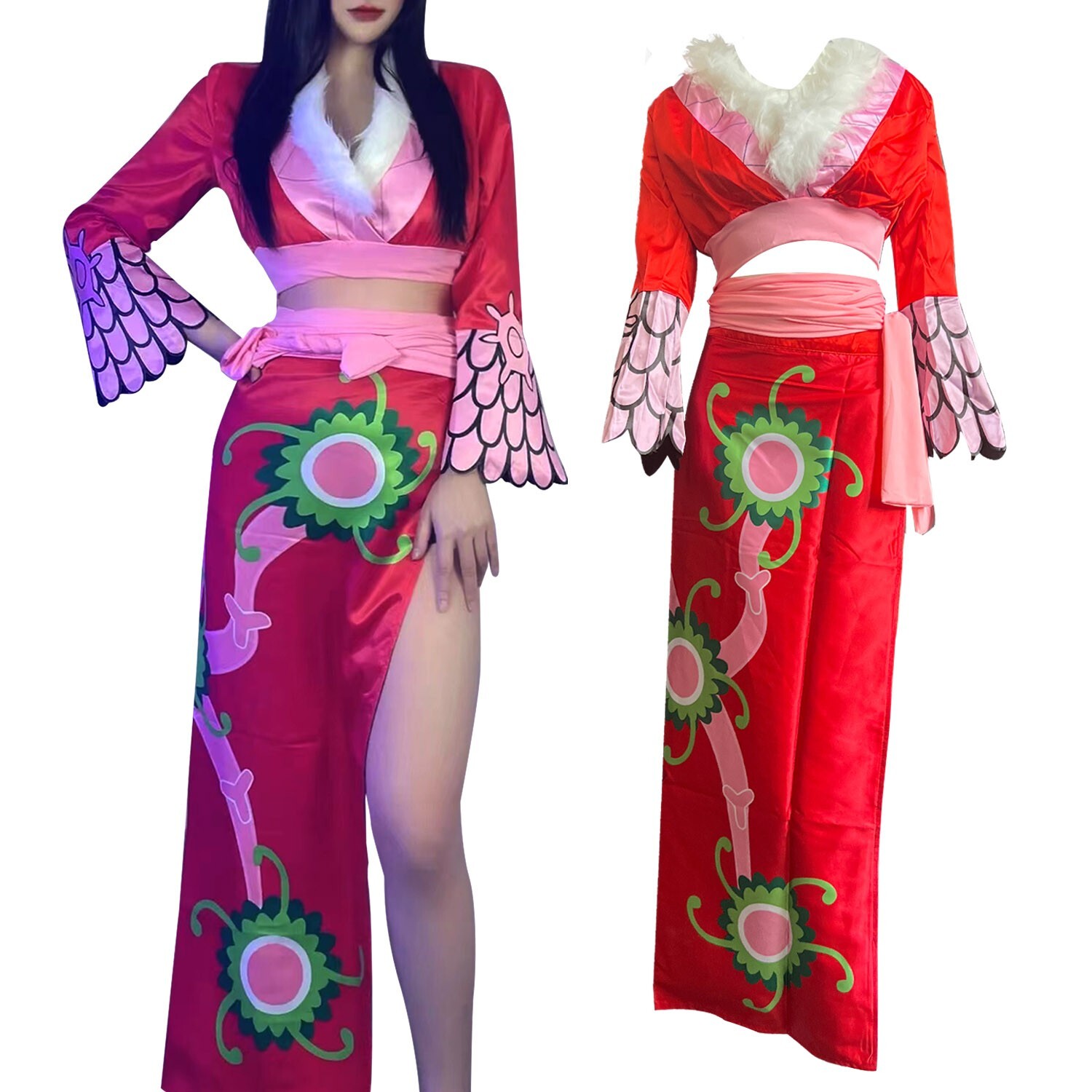 One Piece Boa Hancock Cosplay Kimono Costume kimono empress queen Japanese suit