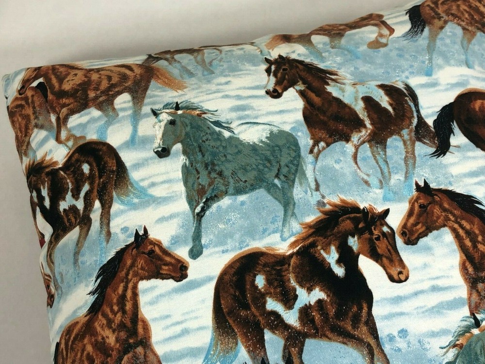 Versatile Horse Themed Throw Pillow - 12 x 12 - Two Sided