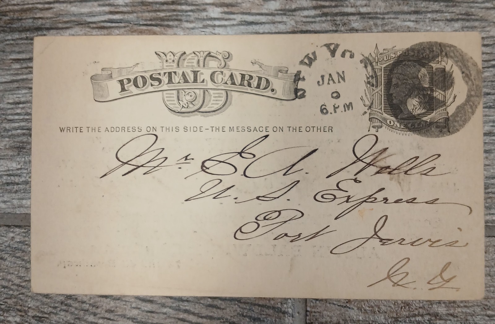 1880s State Line Steamship Co Ticket Austin Baldwin SS Rare State Of Indiana