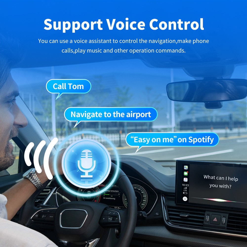 USB Wireless Carplay Adapter For iPhone Android Wireless Dongle Plug ＆ Play 2025