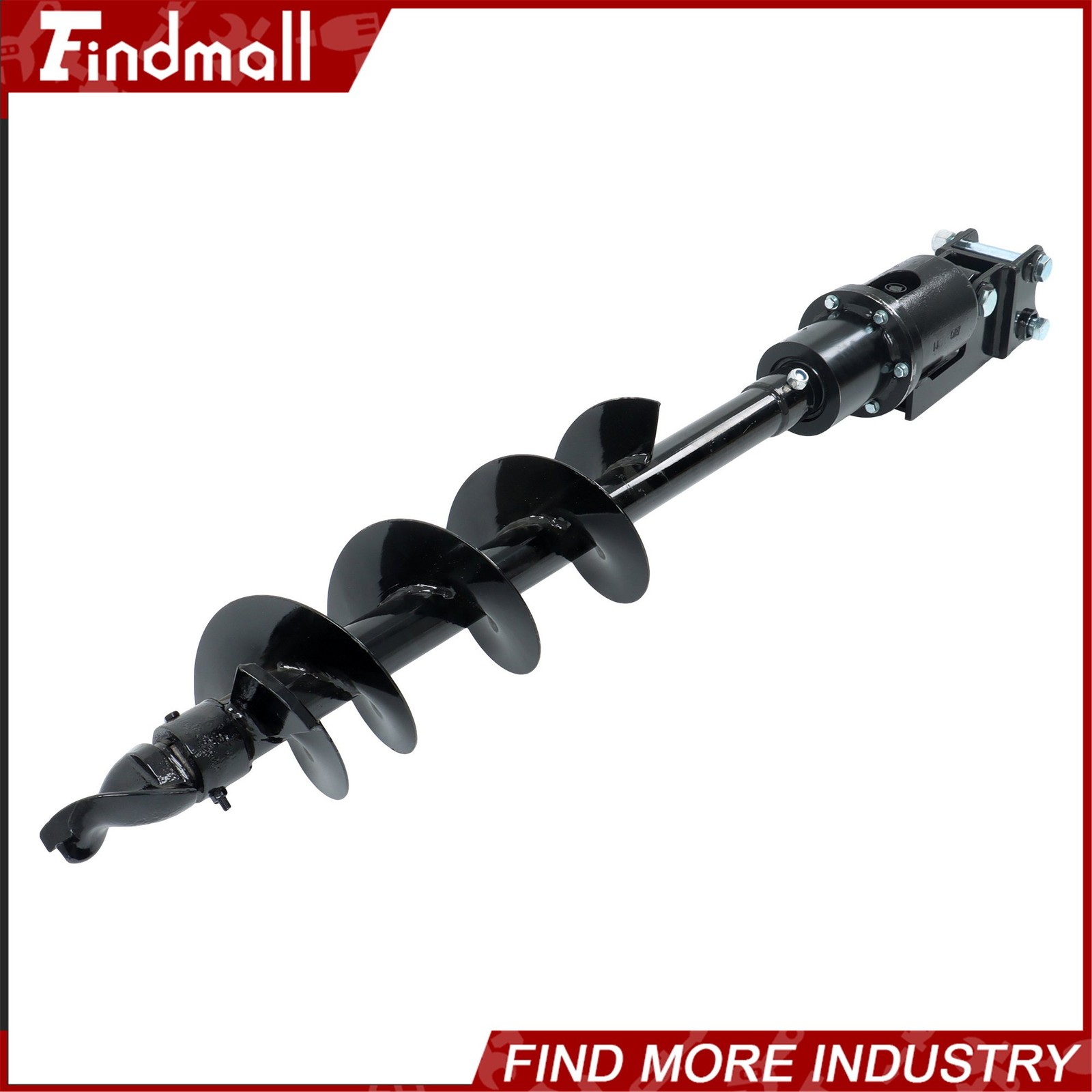 Findmall 200mm Auger Drill with Hoses for 1-1.5 Ton Mini Excavator