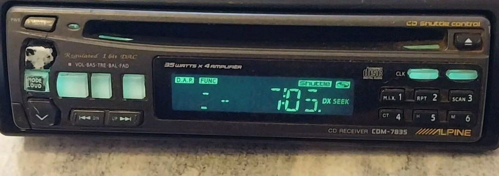 Alpine CDM-7835  faceplate Only (Used).