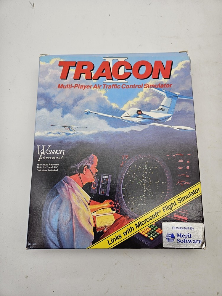 Tracon II Multi Player Air Traffic Control Simulator Big Box Game IBM