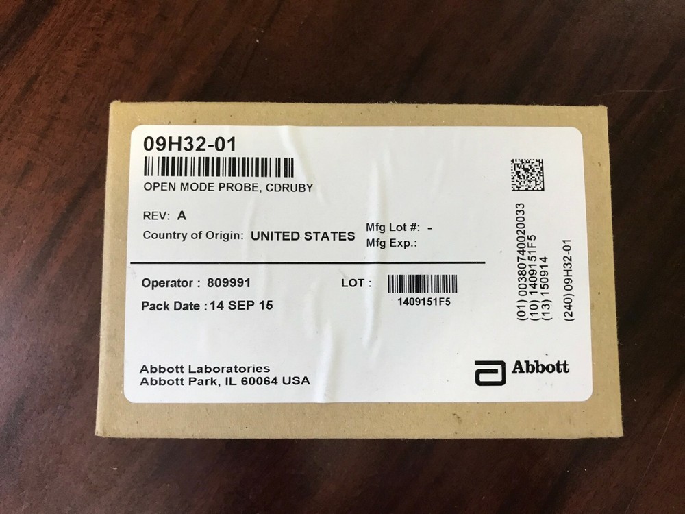 Abbott Cell Dyn Ruby Open Mode Probe 09H32-01