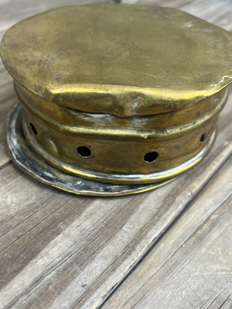 Primitive Antique Brass Handle with Copper Bed Warmer AS-IS Great Decor! Dented!