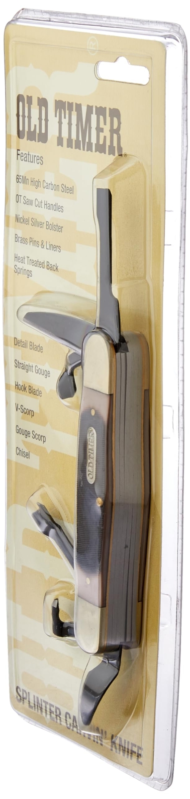 Old Timer 24OTCP Splinter Carvin' 6in Traditional Folding Whittling Knife with