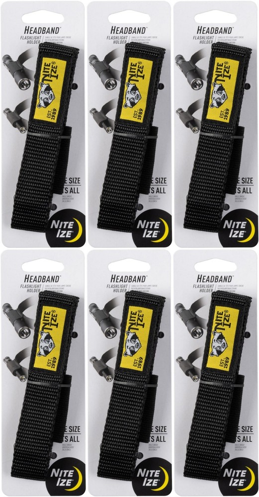Nite Ize Headband Flashlight Holder - Black (6-Pack)
