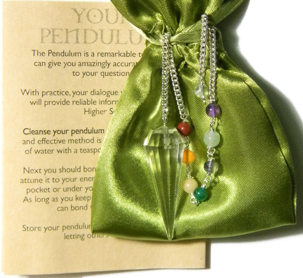 Crystal Quartz Chakra Pendulum