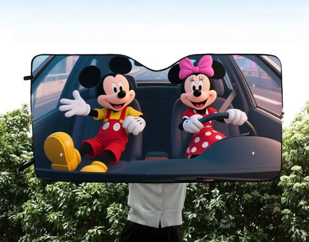 Disney Mickey Mouse & Minnie Car Sunshade,Windshield Protector.