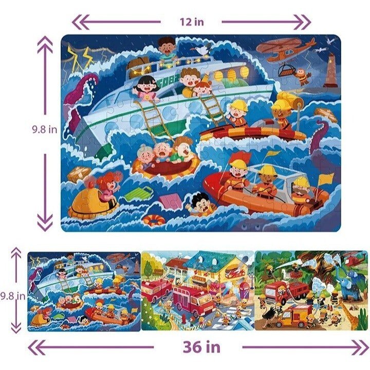 Weiff 3 Pack Jigsaw Puzzles for Kids, Age: 4+