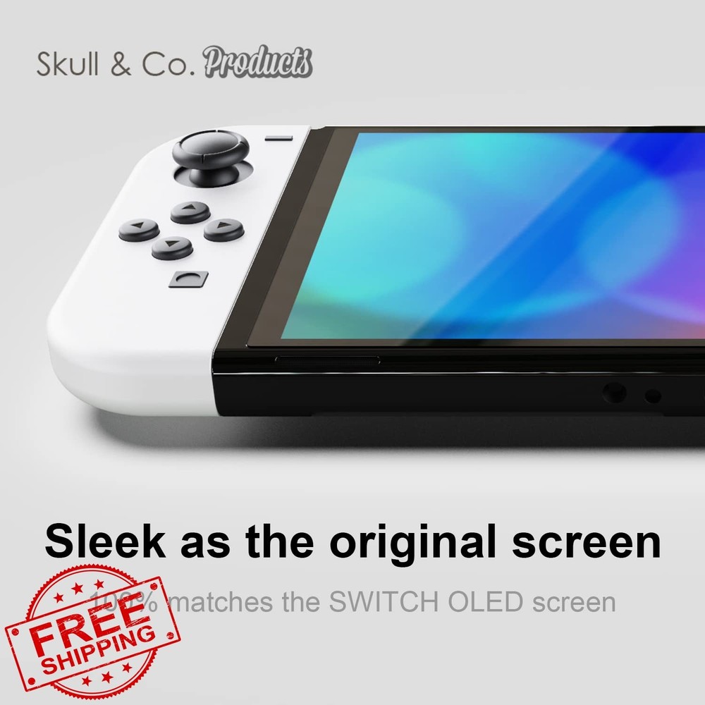 Skull and Co. Switch OLED Tempered Glass Screen Protector 2 Pack