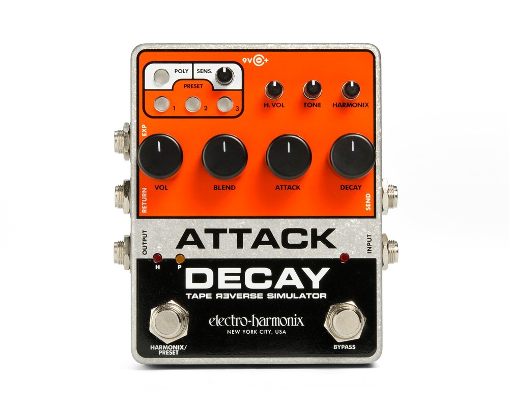 Electro-Harmonix Attack Decay Tape Reverse Simulator and Volume Envelope Pedal