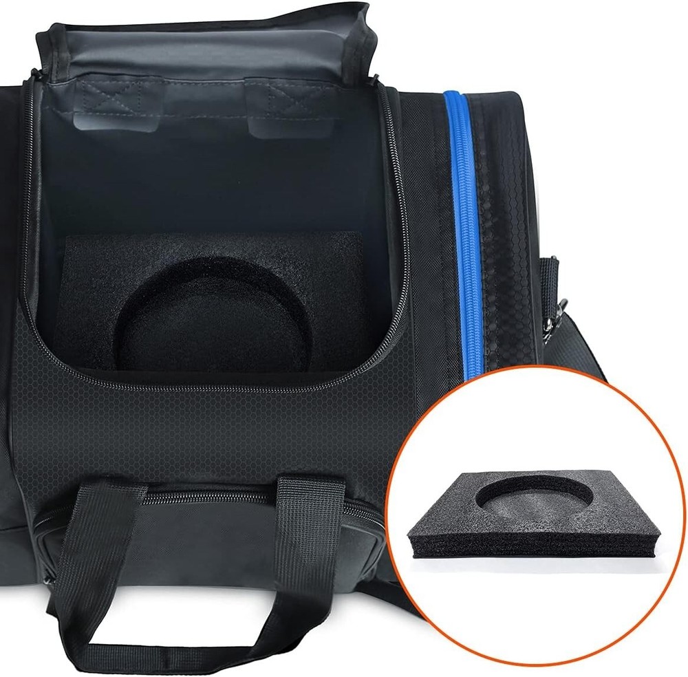 Durable Blue Bowling Bag for Single Ball - Adjustable Strap & Multiple Pockets