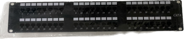 Universal CAT.6 180 Degree Ushielded Patch Panel 110 Type IDC 48-port Rackmount