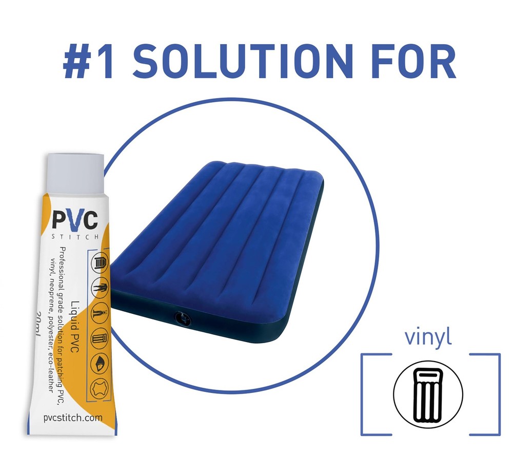PVC Stitch Liquid Patch – Air Mattress Patch Kit Heavy Duty, Inflatable Patch...