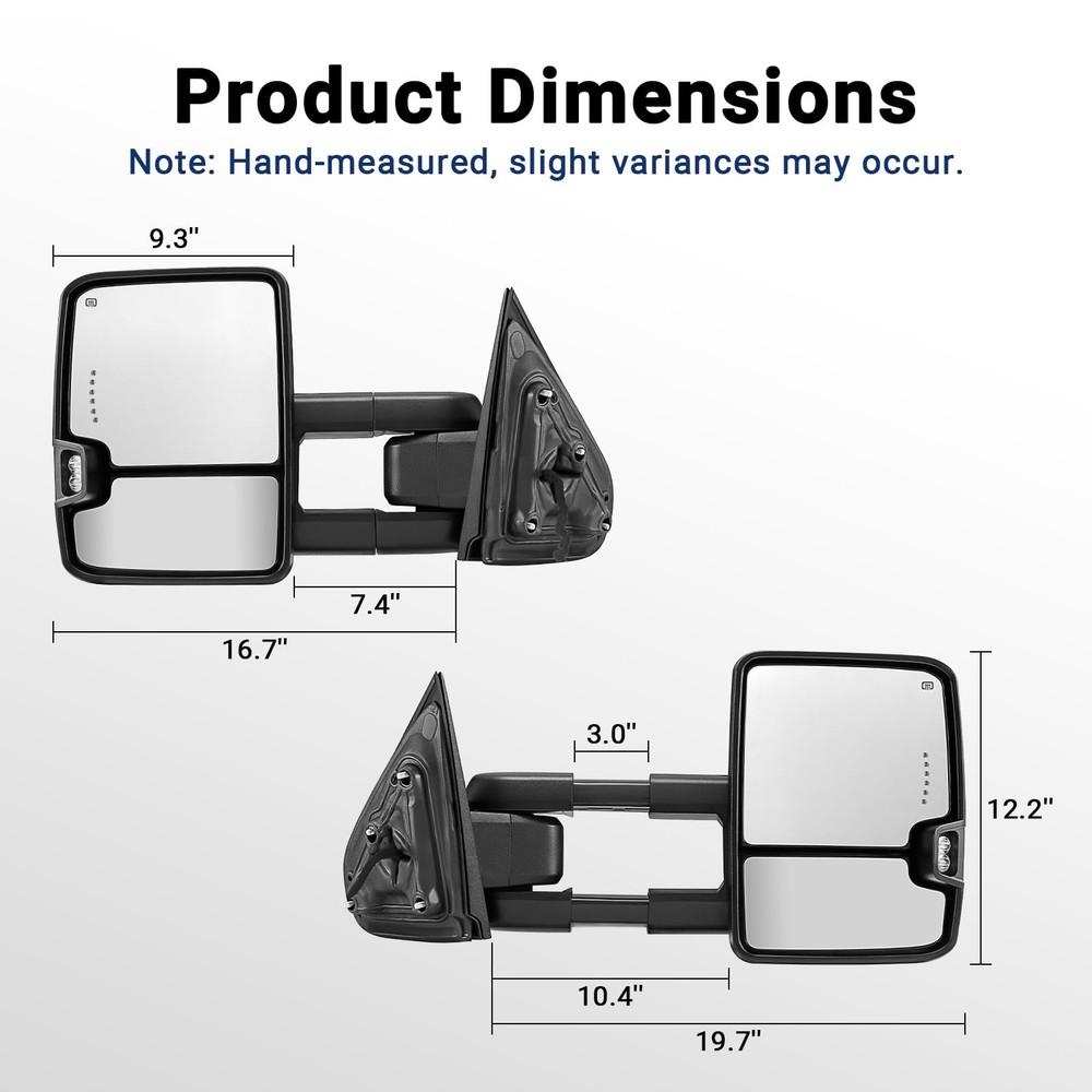 Switchback Towing Mirror for Silverado Sierra - SWITCHBACK, Unpainted