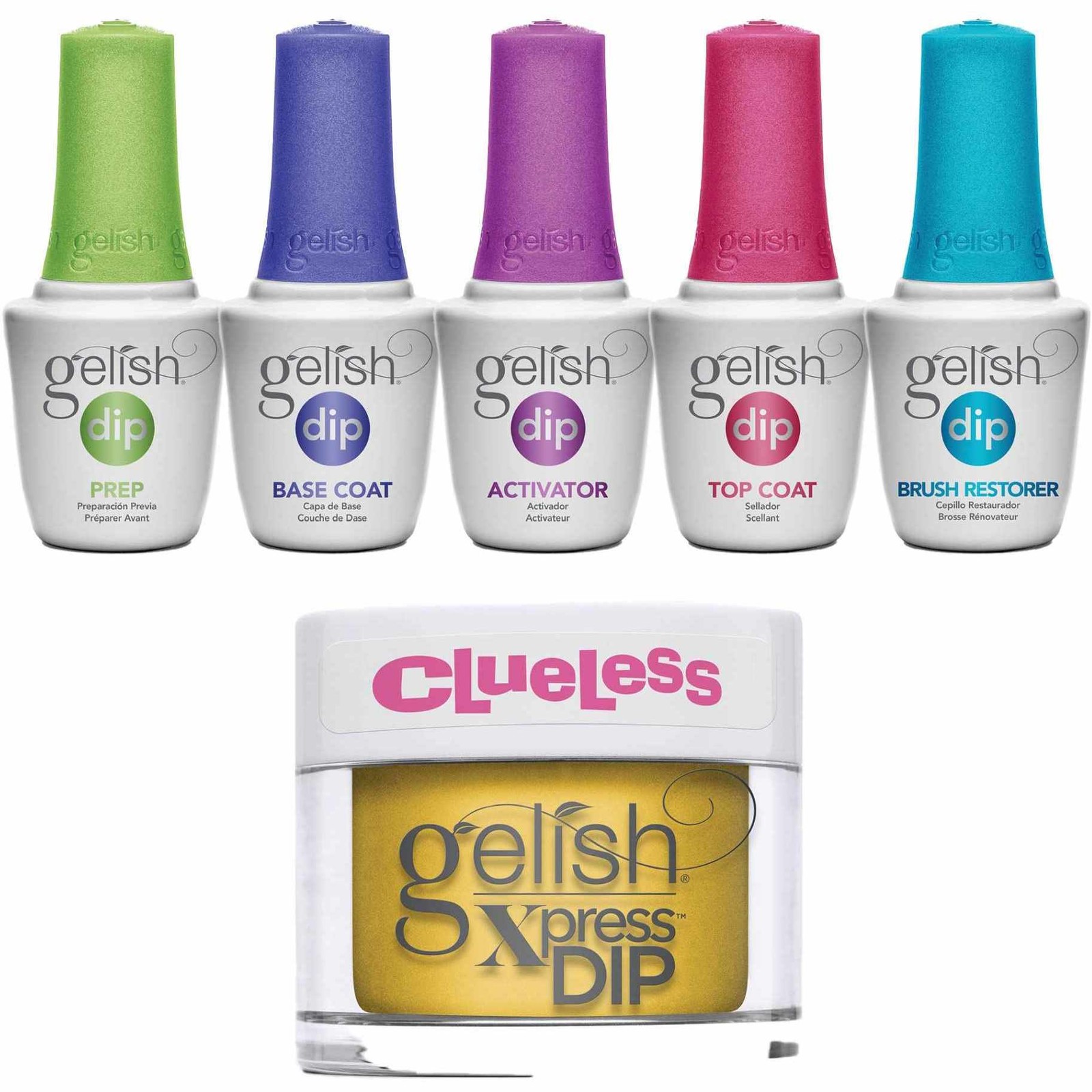 Gelish Dip Bundle, Includes Basix Kit and Mustard Yellow Creme Dip Powder