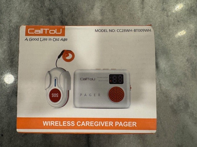 Caregiver Pagers for Elderly Wireless Call Button 1000FT Call Bell for
