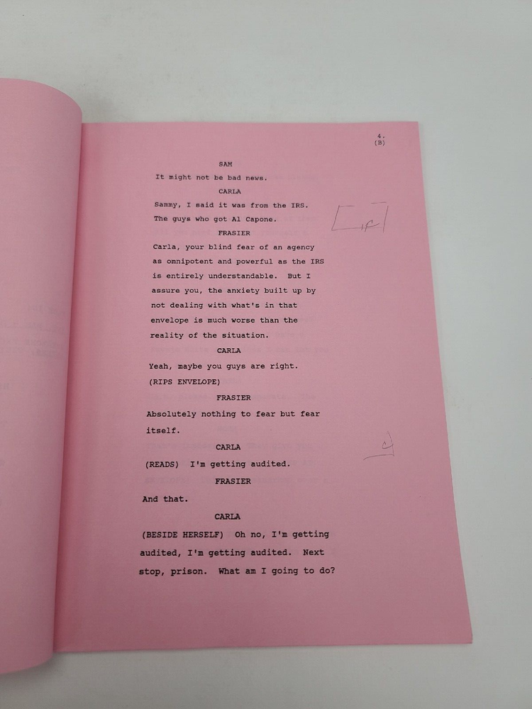 CHEERS / Brian Pollack 1989 TV Script, Stack Pierce "Sammy and the Professor"