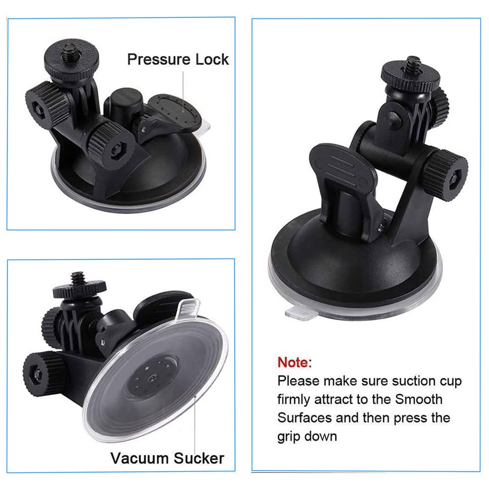 Windshield Suction Cup Car Mount Action Camera Bracket For GoPro Hero|DJI OSMO